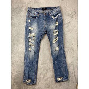 ReFuel Mens 38x32 Straight Fit Blue Jeans
